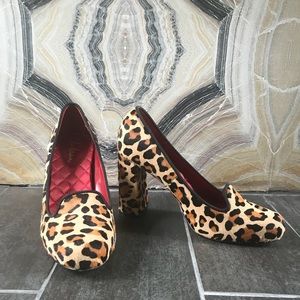 Cole Haan Calf Skin Leopard Print Heels